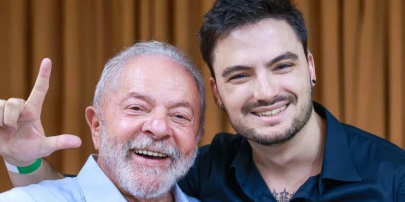 Felipe Neto com o presidente da República, Luiz Inácio Lula da Silva - Foto: Arquivo pessoal