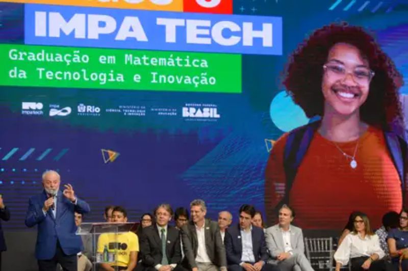 O presidente Lula durante inauguração do Impa Tech e início das aulas da 1ª turma de bacharelado em matemática da tecnologia e inovação - Tomaz Silva/Agência Brasil