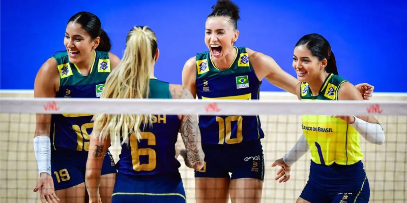 Invicto, Brasil atropela Bulgária na Liga das Nações Feminina de Vôlei